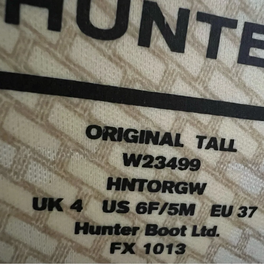 Hunter Original Tall Rain Boots Gray Size 6